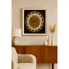 GENERICO - Cuadro con Diseño Mandala en Relieve 50x50cm