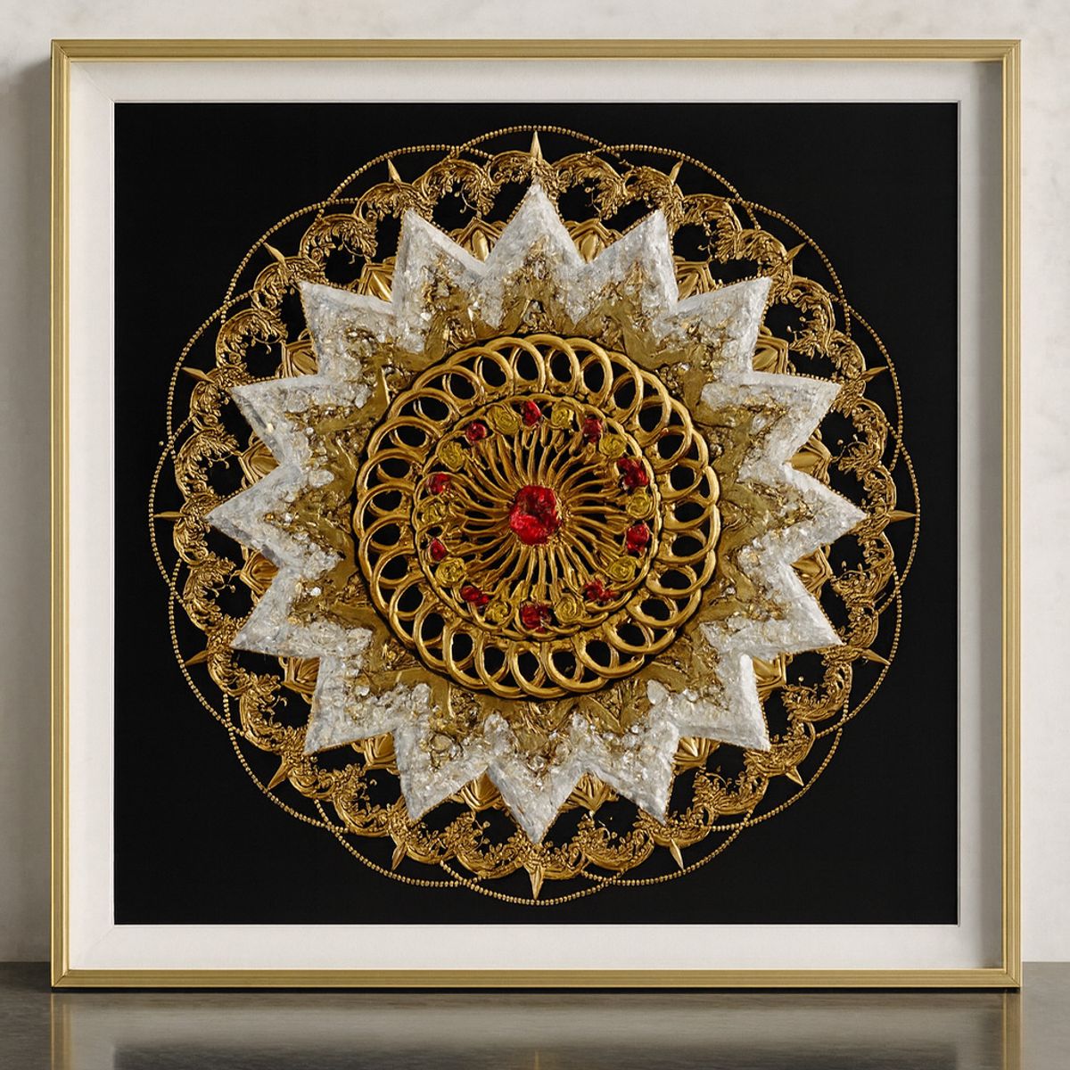 GENERICO - Cuadro con Diseño Mandala en Relieve 50x50cm