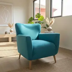 TODOHOGAR SANTIAGO DE CHILE - Funda de sofá lisa de 1 cuerpo - TURQUESA