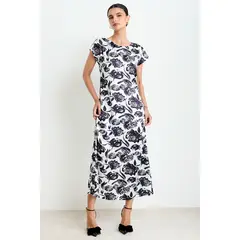 ASH - Vestido Largo Print Mujer Negro