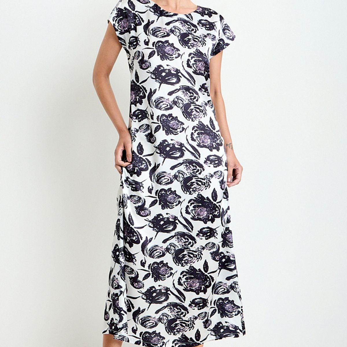 ASH - Vestido Largo Print Mujer Negro Ash
