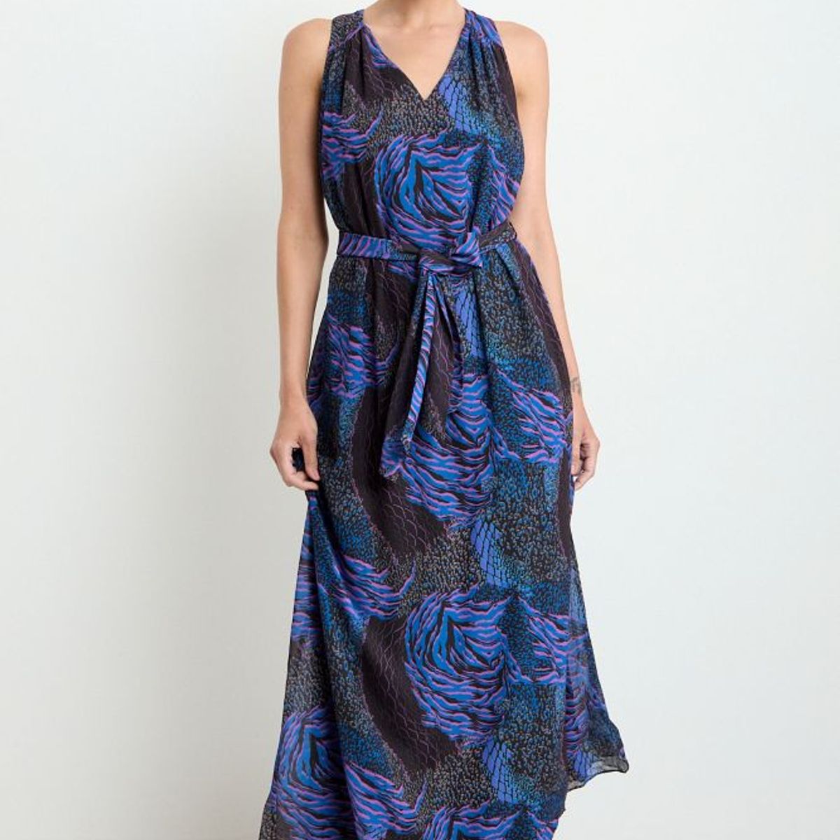 ASH - Vestido Largo Fantasia Mujer Negro Ash