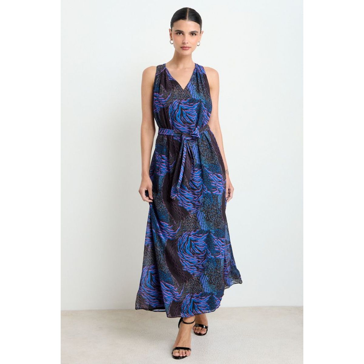 ASH - Vestido Largo Fantasia Mujer Negro Ash