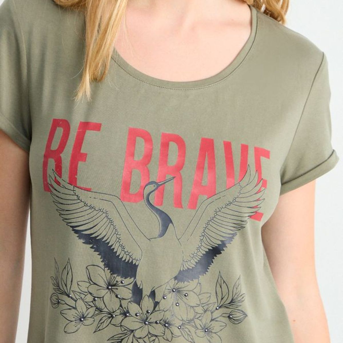 IO - Polera Estampada Mujer Verde Io