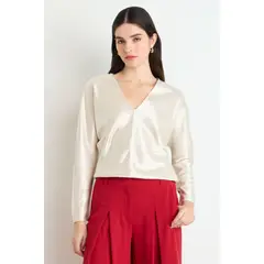 ASH - Blusas Manga Larga Mujer Crudo