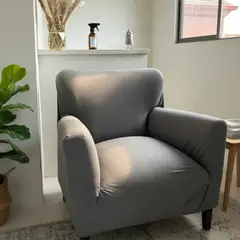 TODOHOGAR SANTIAGO DE CHILE - Funda de sofá lisa de 1 cuerpo - GRIS