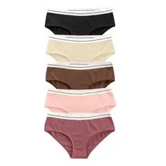 LEONISA - Pack x 5 calzones tipo pantaleta 12999X5 Rosa/Vino