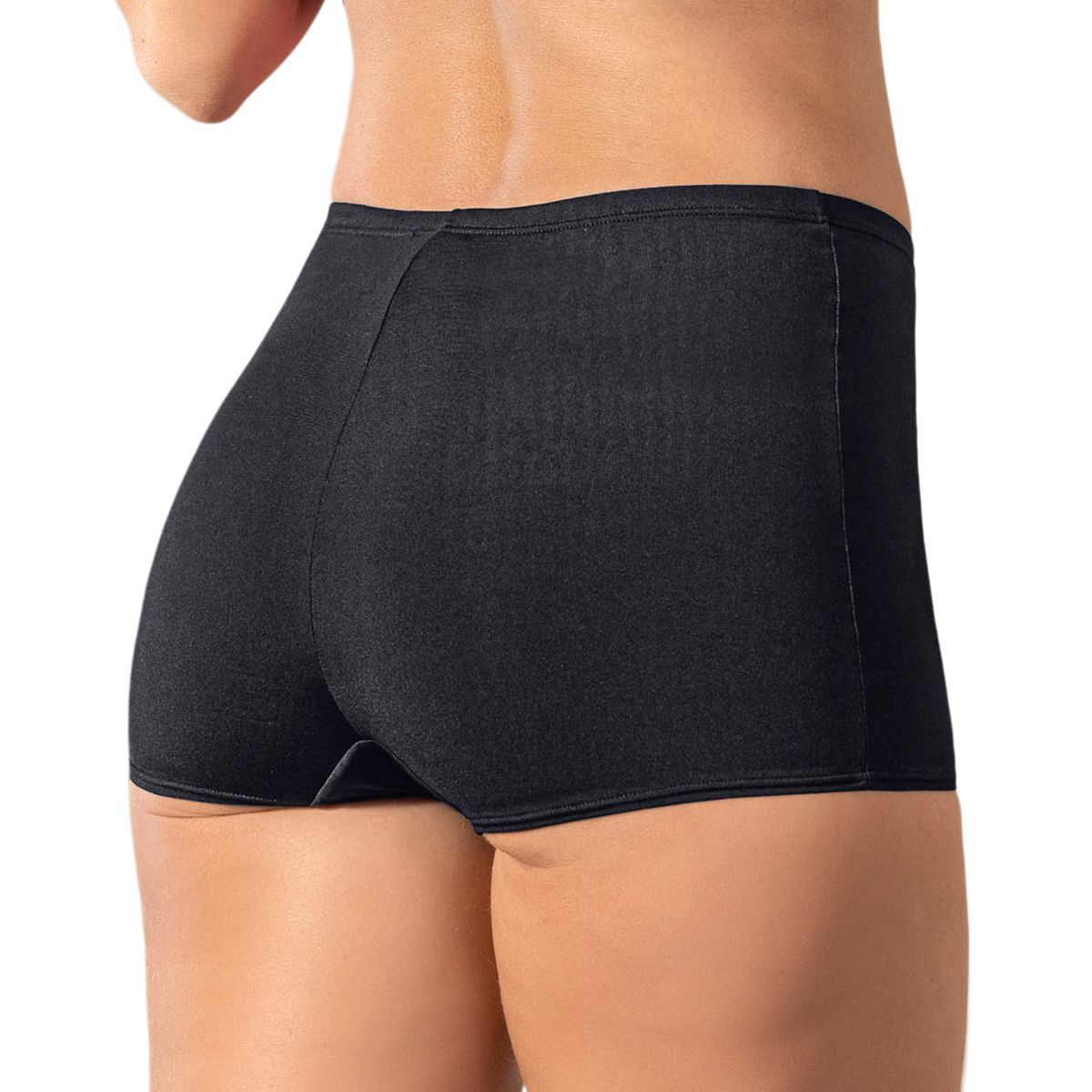 LEONISA - Leonisa Bóxer tiro alto en tela lisa 72321 Negro