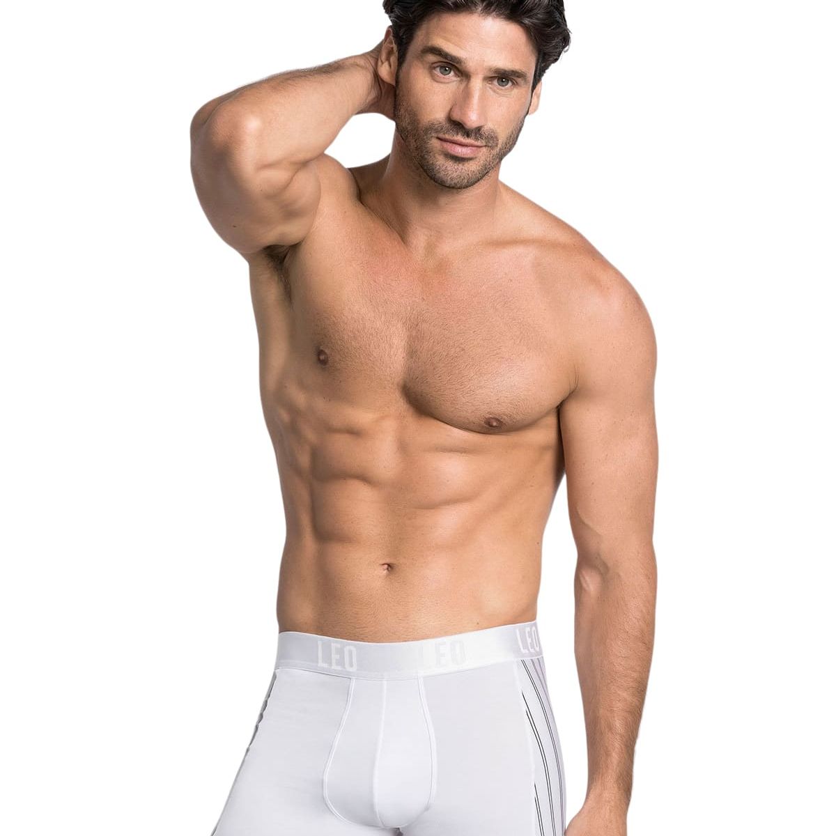 LEO - Ropa Interior Masculina 033127 Boxer Corto Blanco