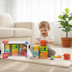 HUANGER - Juego Didáctico Bebé Encaje Apilable Torre Con Figuras Niña y Niño