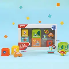 HUANGER - Juego Didáctico Bebé Encaje Apilable Torre Con Figuras Niña y Niño