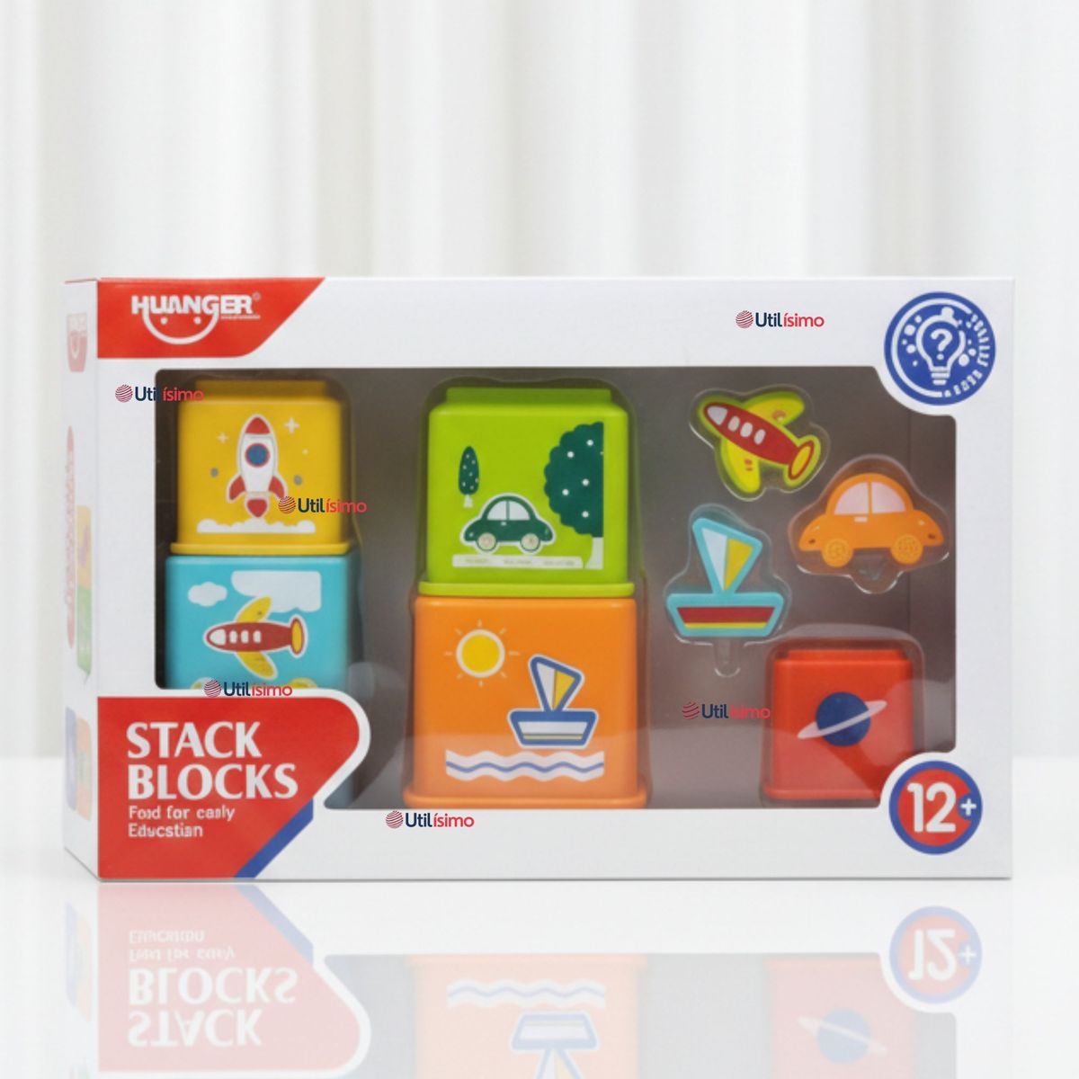 HUANGER - Juego Didáctico Bebé Encaje Apilable Torre Con Figuras Niña y Niño
