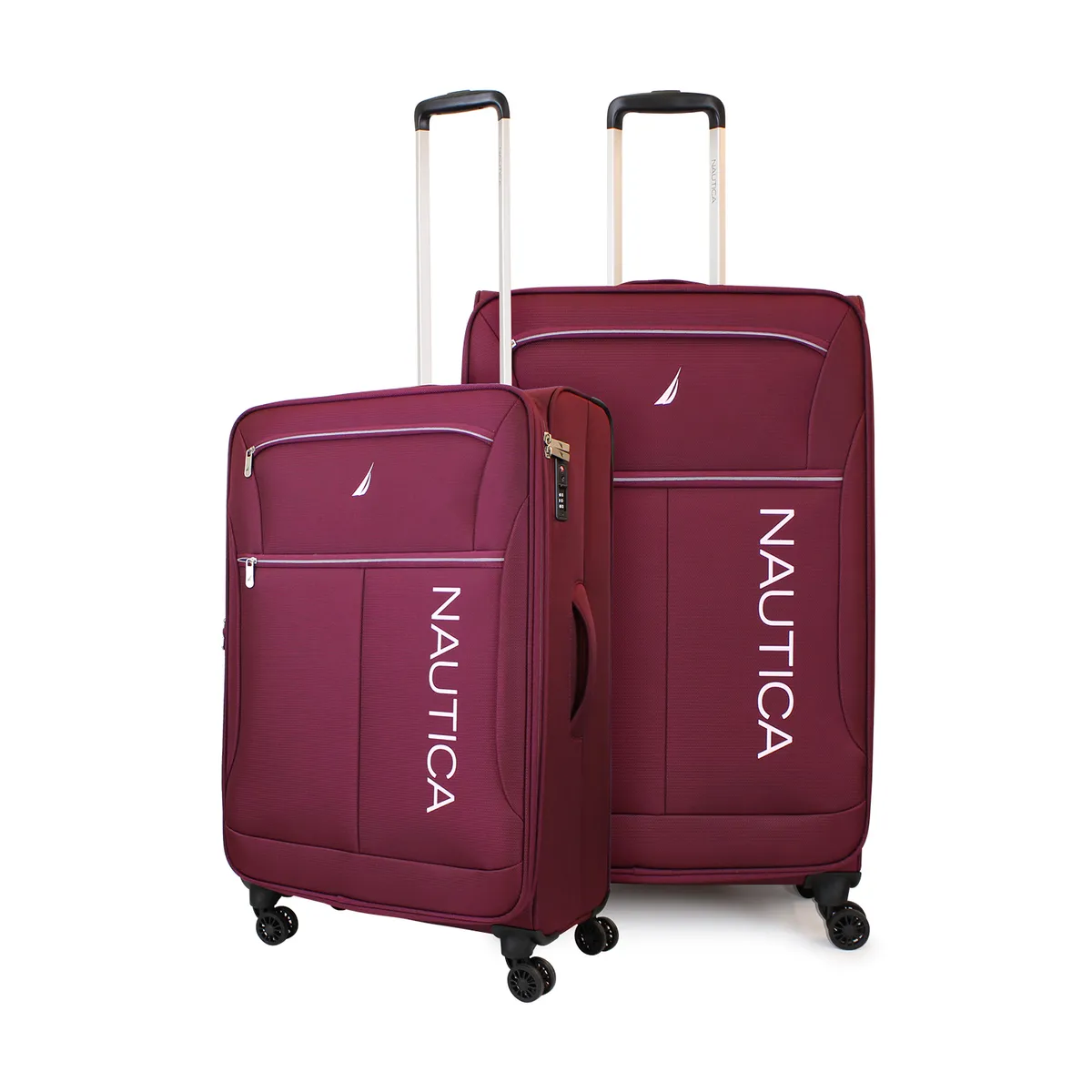 NAUTICA - Pack 2 maletas blanda de tela M+L Nautica Valencia 20k y 23k burdeo