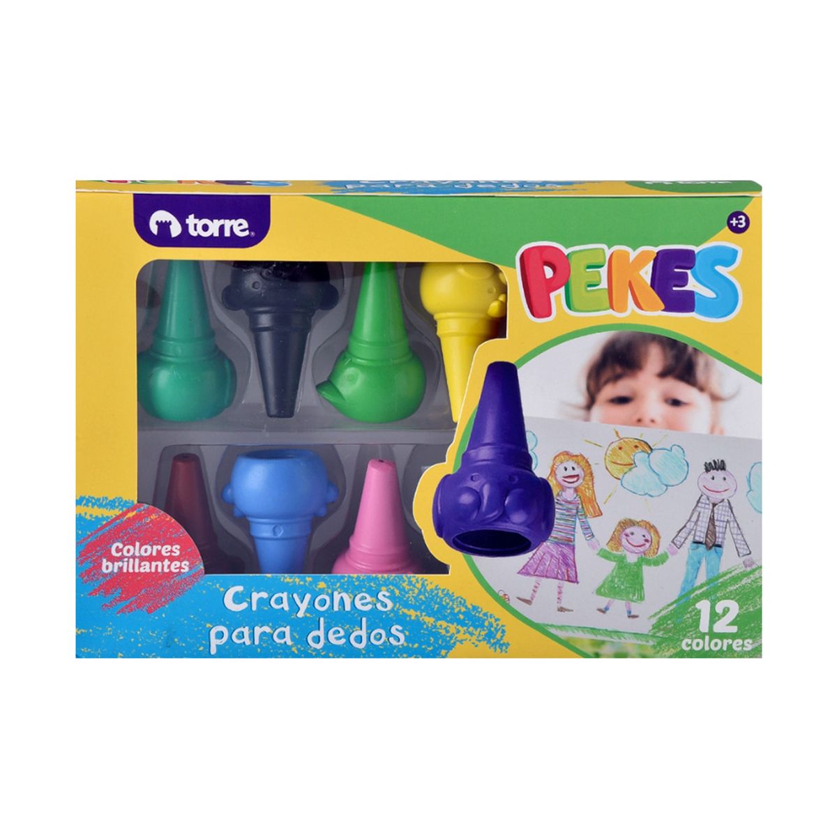 TORRE - Crayones para Dedos Pekes Torre 12uds