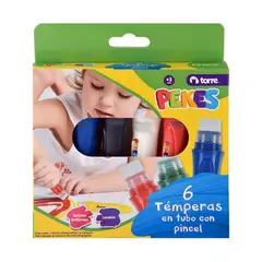 TORRE - Témpera en Tubo y Pincel Pekes 6uds