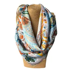 MAXO - Pañuelo de Seda de Sarga Mujer 70x70 MAXÓ Elena