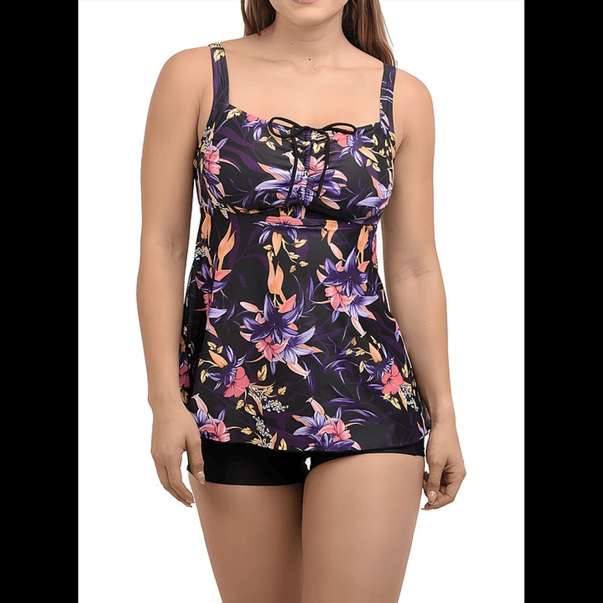 HIPSY SWIMWEAR - Tankini Mujer mujer short Kora morado Hipsy