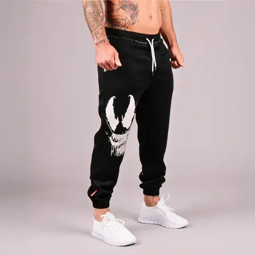ADEMAN - Pantalon jogger black - venom