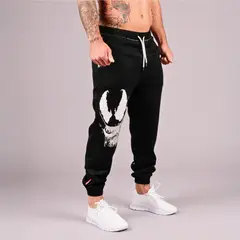 ADEMAN - Pantalon jogger black - venom