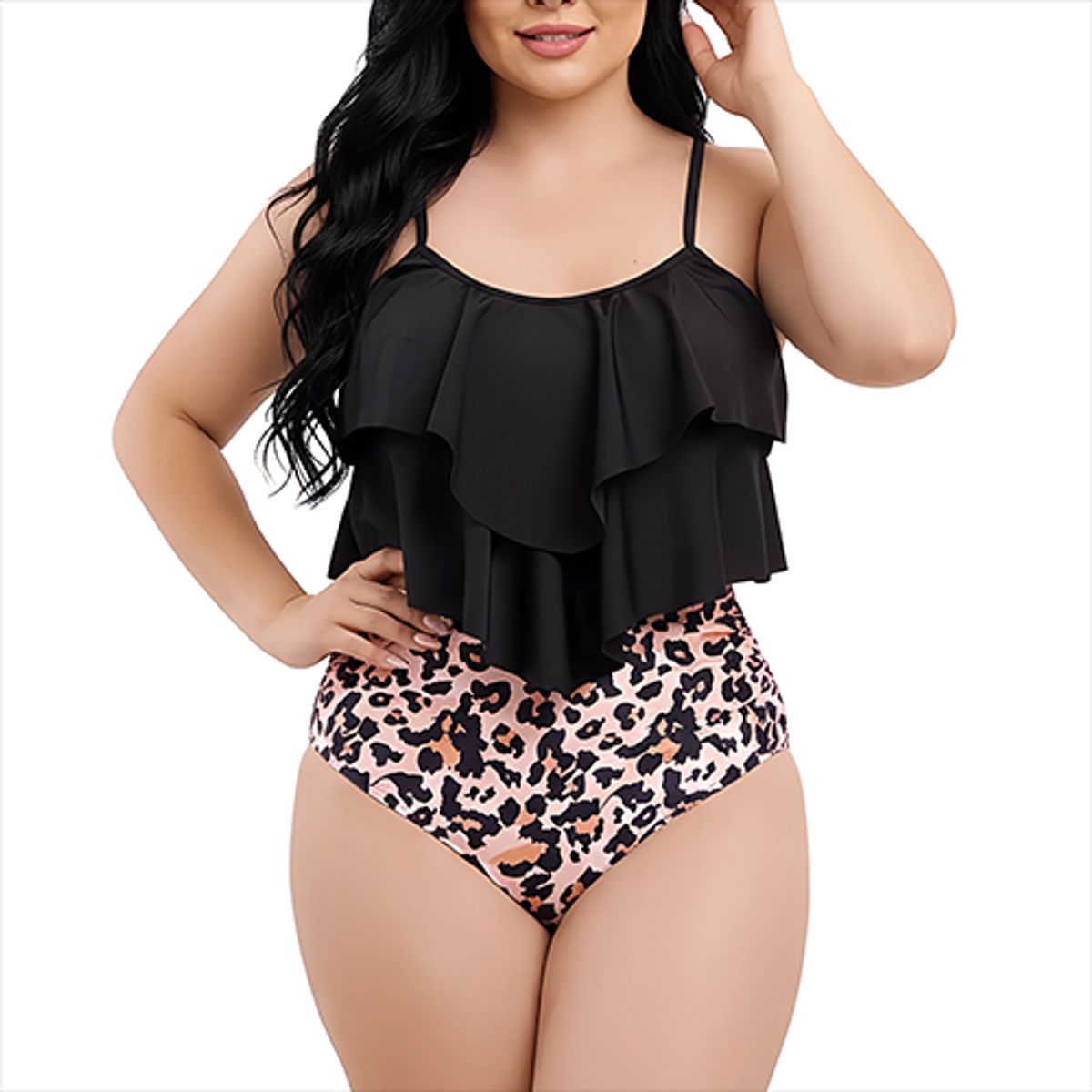 HIPSY SWIMWEAR - Bikini tiro alto Mujer top vuelos Maorí animal print Hipsy