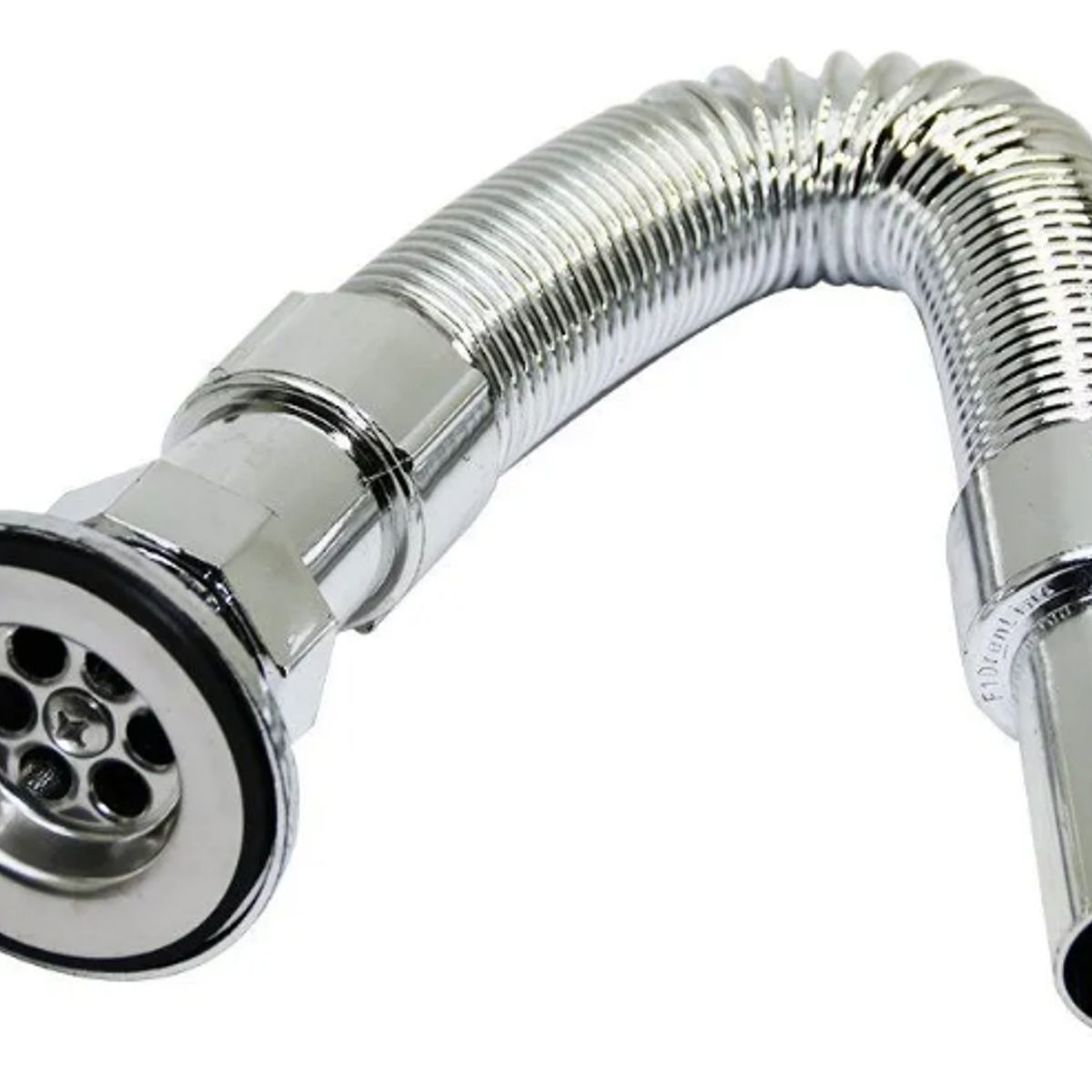GENERICO - Sifón Desagüe Corrugado Cromado Para Lavaplatos