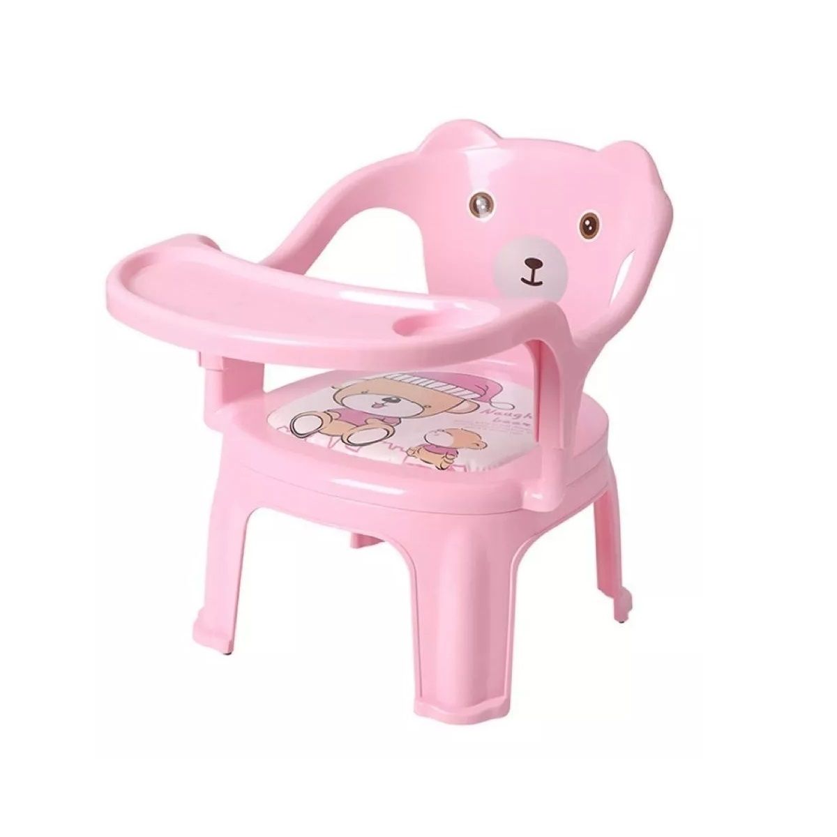 GENERICO - Silla Portátil Infantil Aprender A Comer y Espaldar Rosa