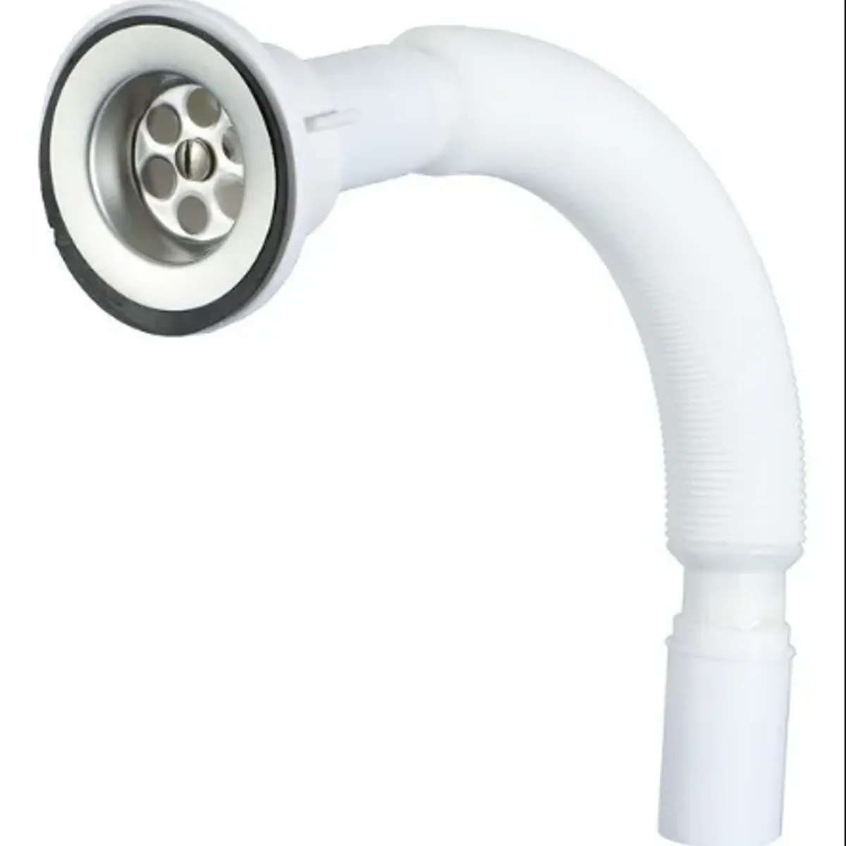 GENERICO - Sifón Flexible Plástico Lavamanos Lavaplatos Universal