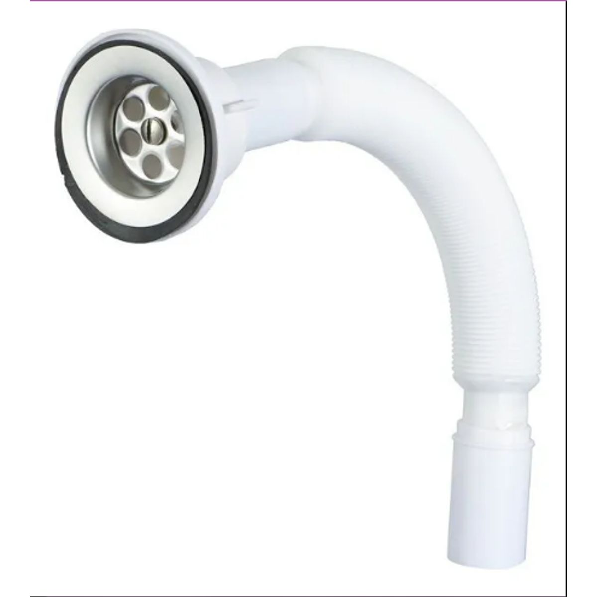 GENERICO - Sifón Flexible Plástico Lavamanos Lavaplatos Universal
