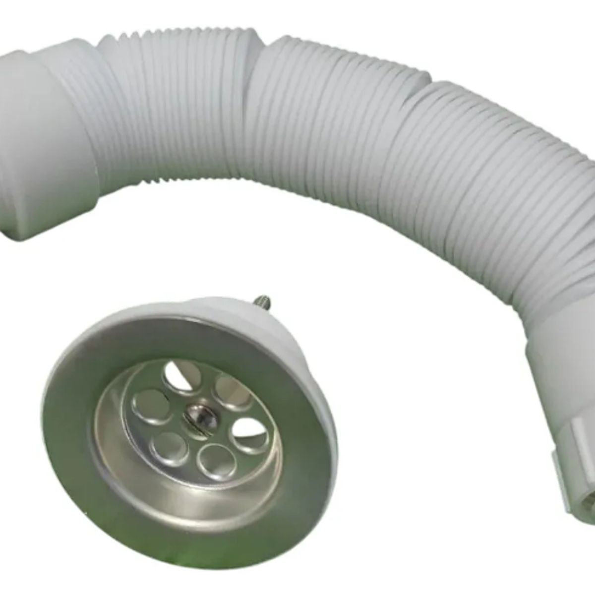 GENERICO - Sifón Flexible Plástico Lavamanos Lavaplatos Universal