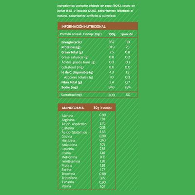 Imagen 2 del producto PACK PROTEINA VEGETAL CHOCOLATE 1-1KG+ CREATINA 60SV + SHAKER -