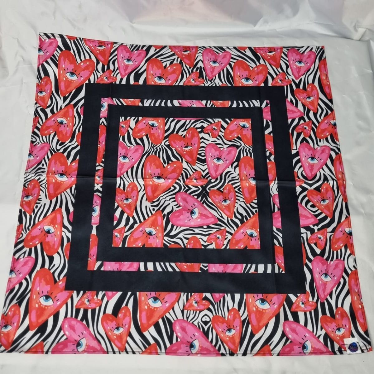 EL ESPACIO DE TOMMY - Pañuelo cuello Satín piel de ángel corazones