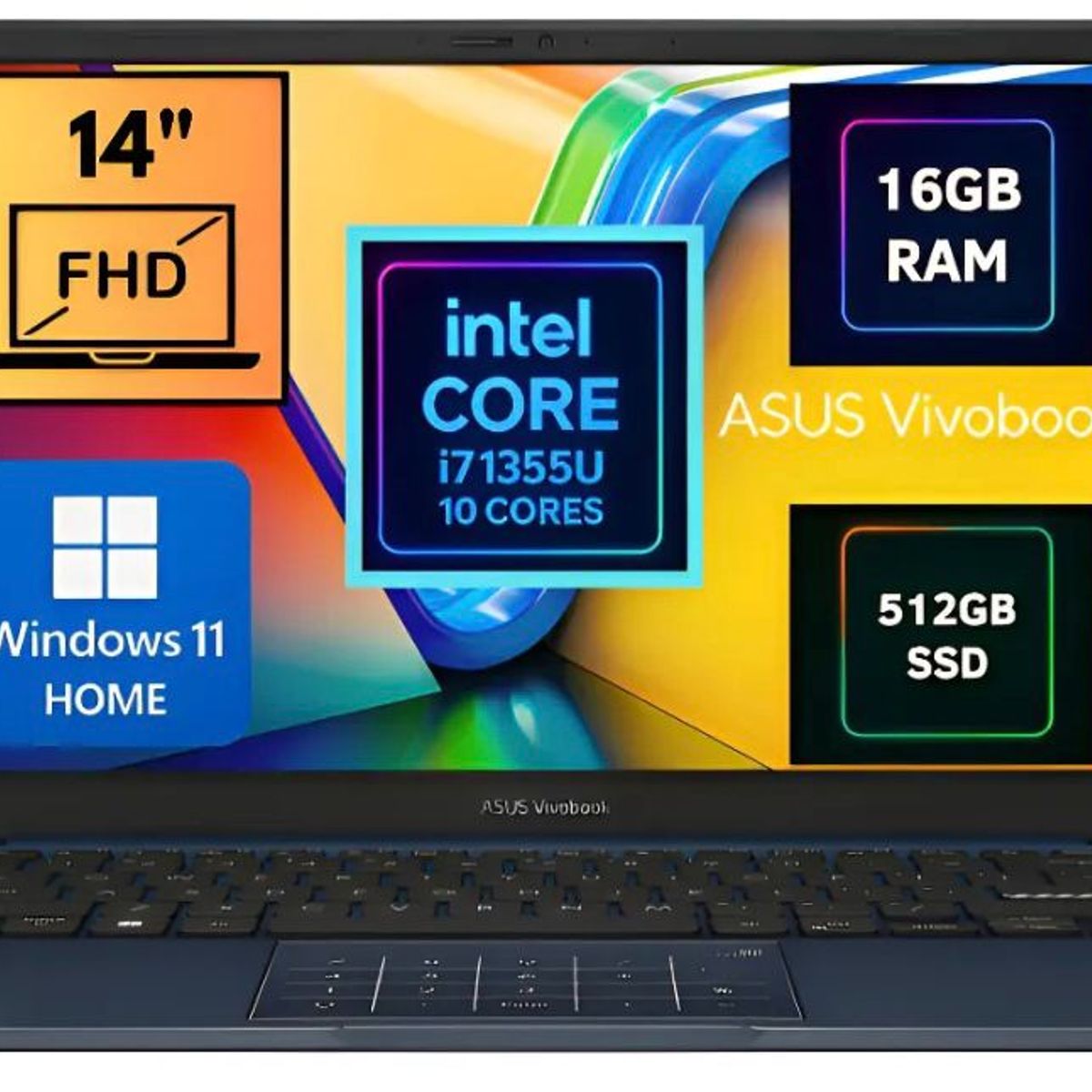 ASUS - Notebook Asus Vivobook X1404VA 14 FULL HD INTEL CORE I7 1355U Ssd 512GB 16GB W11