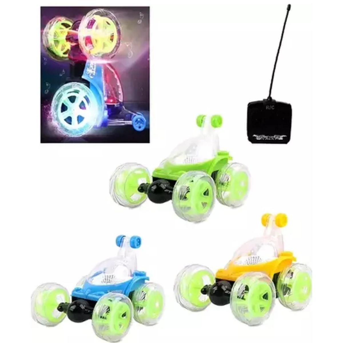 GENERICO - Juguete Auto Loco A Control Remoto Giros 360° Infantil