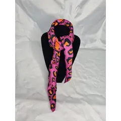 EL ESPACIO DE TOMMY - Pañuelo cuello Satín piel de ángel animal print naranjo