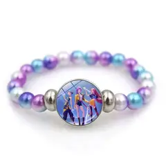 GENERICO - Pulsera Guerreras Kpop Elastica Con Perlas Fantasia 6.5 Cm