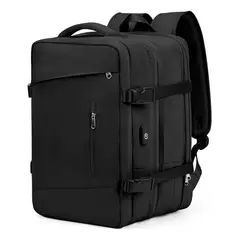 EVERSO - Mochila De Viaje Avión Cabina Expandible Impermeable Usb 40l