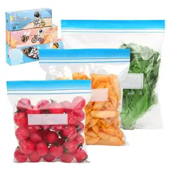 EVERSO - 60 Bolsas Hermetica Con Cierre Para Congelar Alimentos Grand