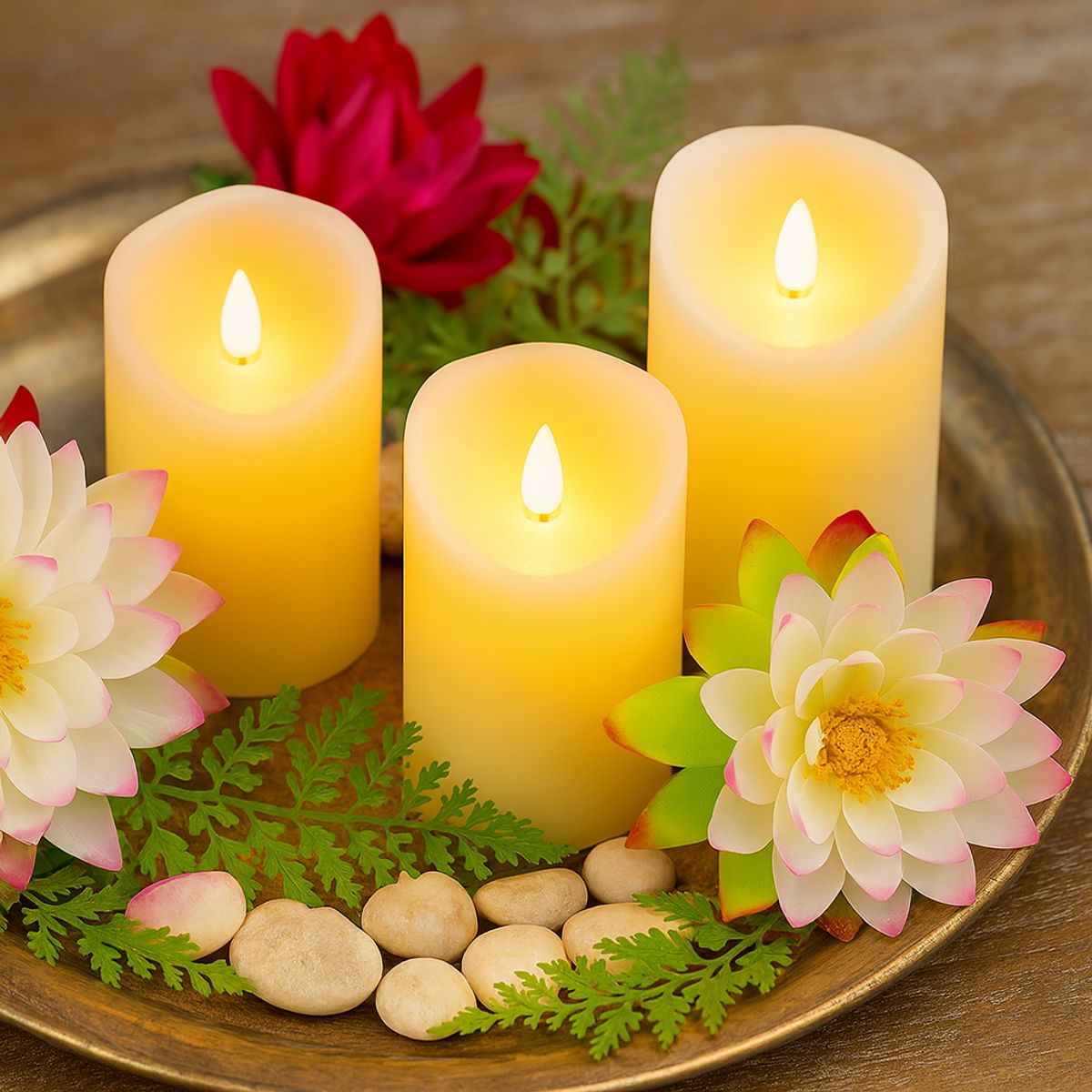 MOVI - Set 3 Velas LED Decorativas con Control Remoto