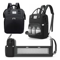 Bolsa Mochila De Pañales Para Mamá Cama Bebé Plegable 3 En 1