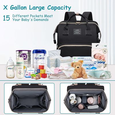 Imagen 2 del producto Bolsa Mochila De Pañales Para Mamá Cama Bebé Plegable 3 En 1
