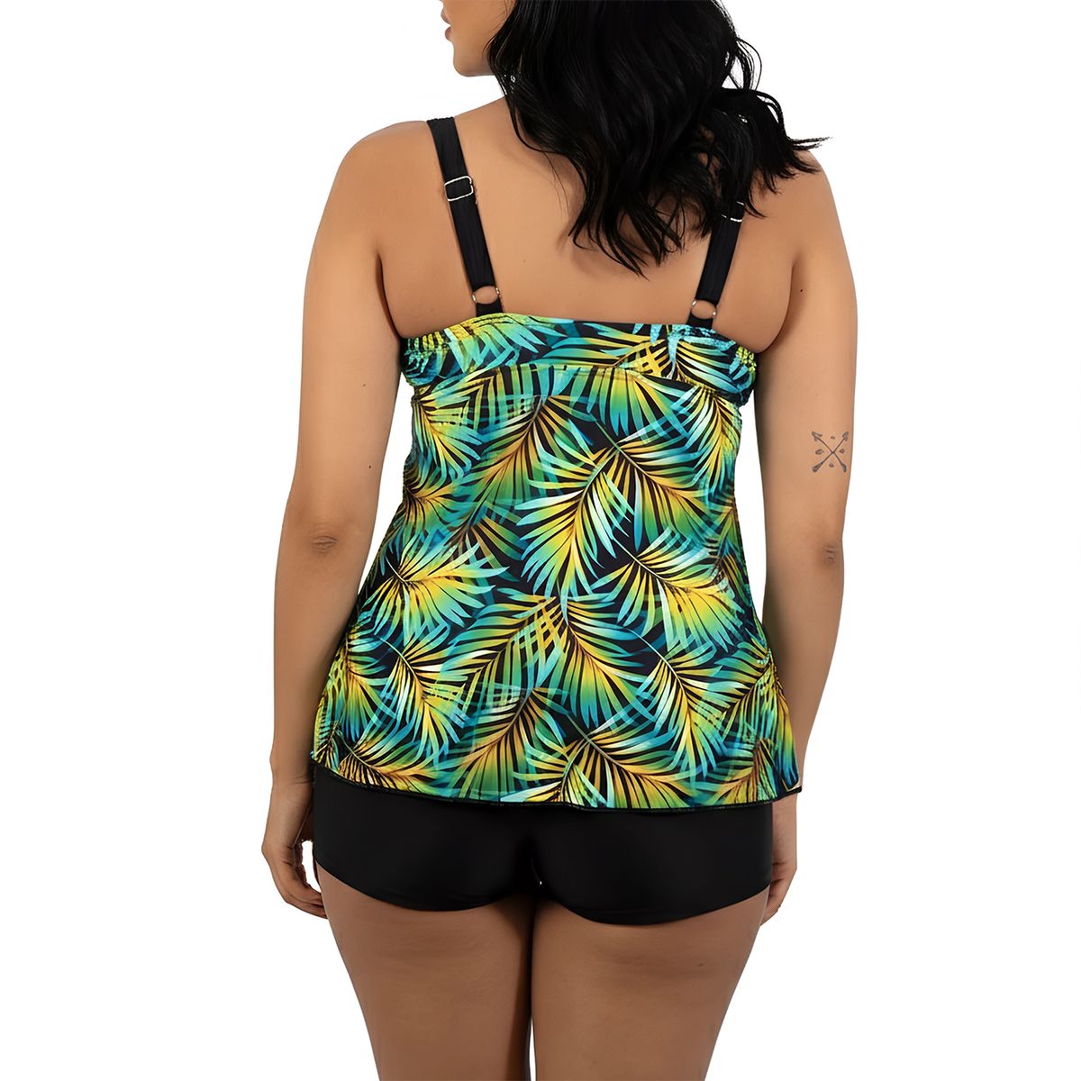 HIPSY SWIMWEAR - Tankini Mujer Short Sport Cloe Verde Hipsy