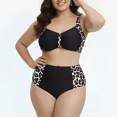 HIPSY SWIMWEAR - Bikini tiro alto Mujer Mujer Wild Black Hipsy