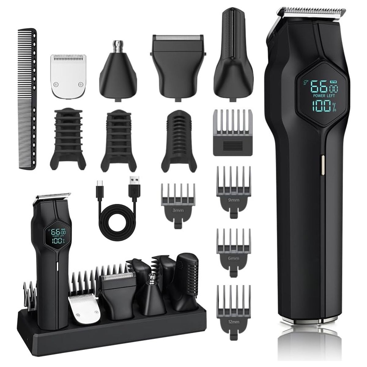EVERSO - Cortapelos Clipper Multiuso 5 En1 Magnético Impermeables