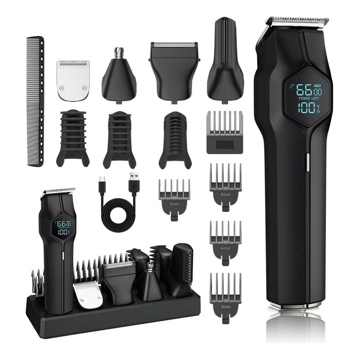 EVERSO - Cortapelos Clipper Multiuso 5 En1 Magnético Impermeables