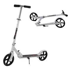 GENERICO - Scooter Monopatín De Pie Plegable Ajustable Jovenes Adultos - Gris - Liso