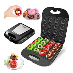 EVERSO - Maquina Para Donas Donuts Maker Antiadherente 16 Mini Donas