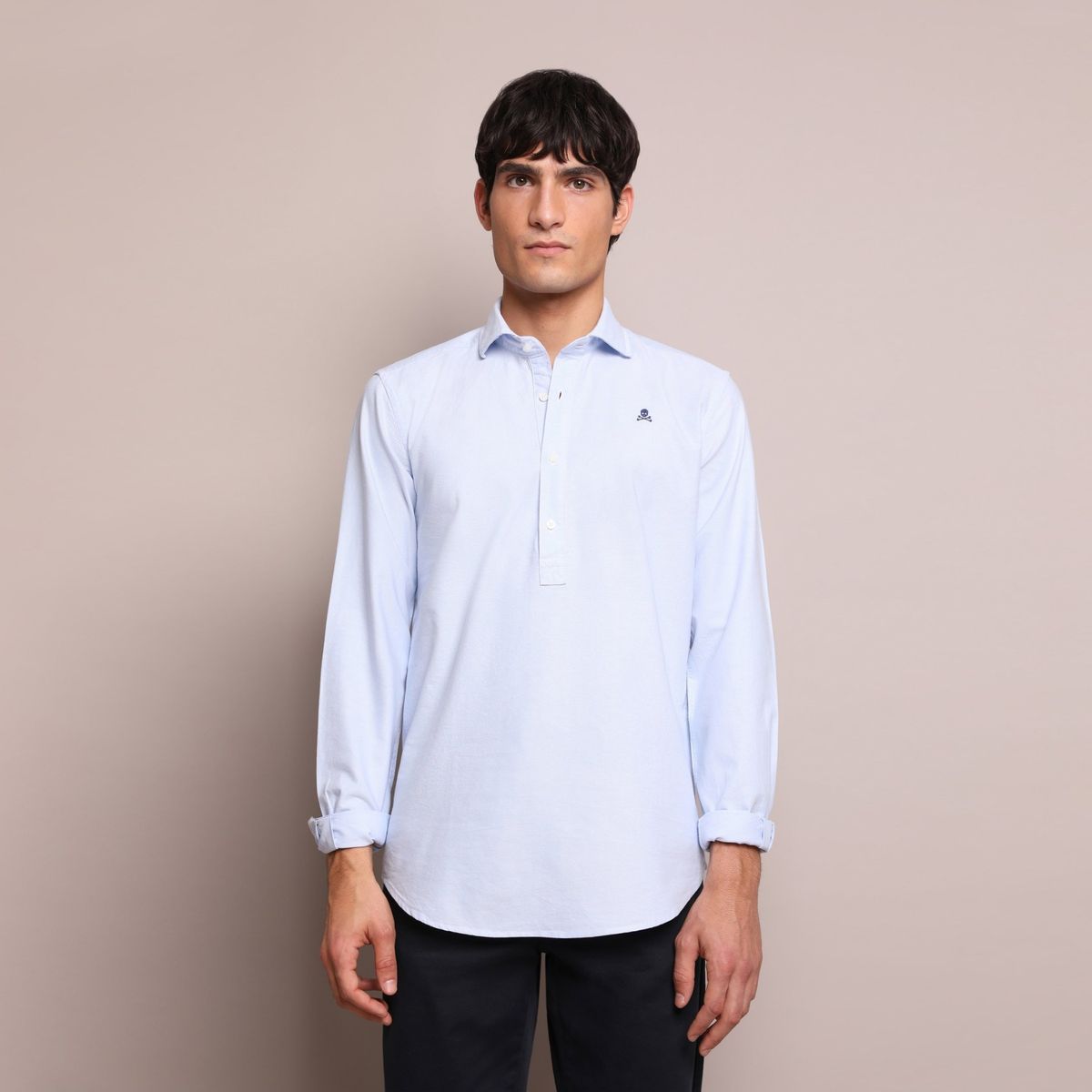 SCALPERS - Camisa Casual Manga Larga Algodón Hombre Scalpers