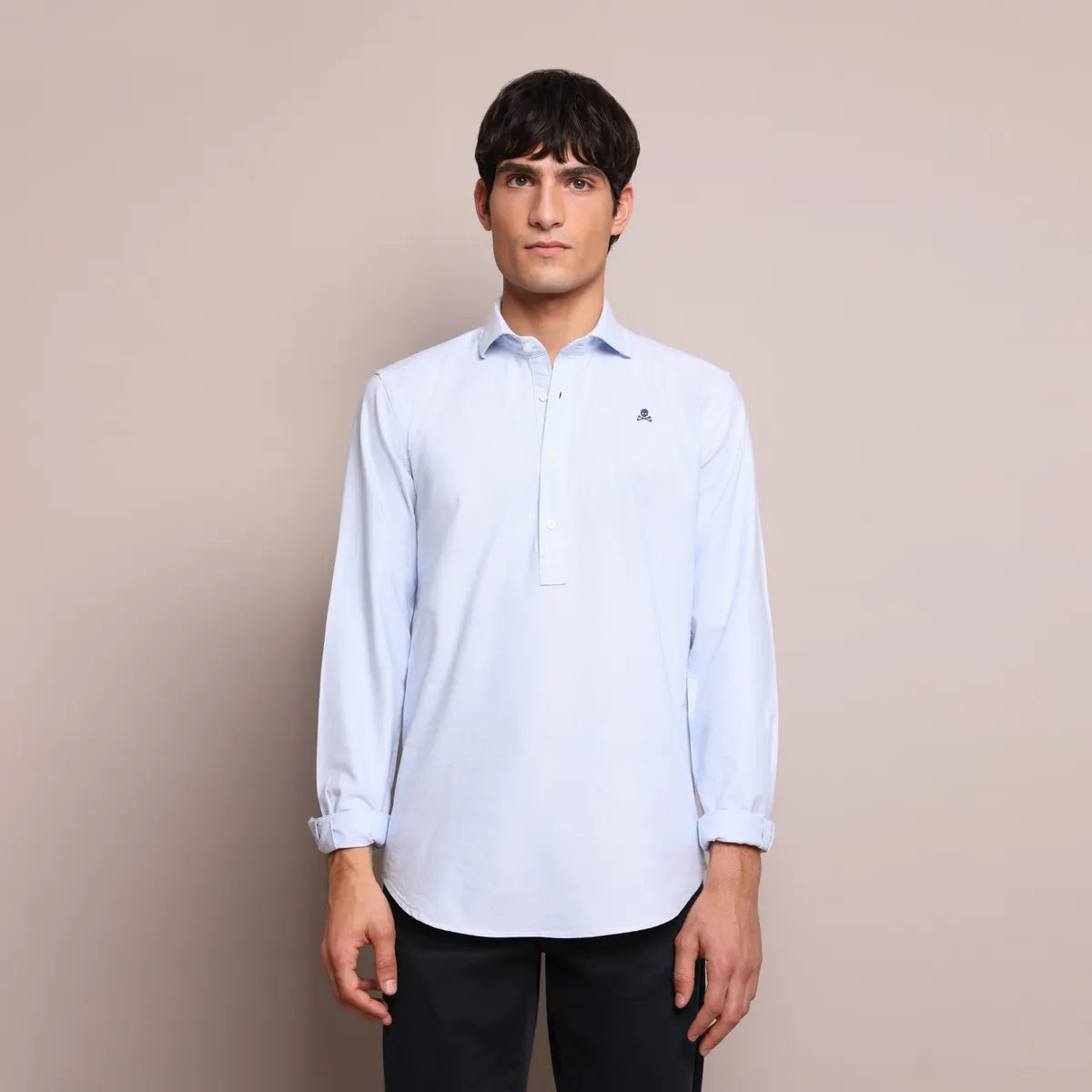 SCALPERS - Camisa Casual Manga Larga Algodón Hombre Scalpers