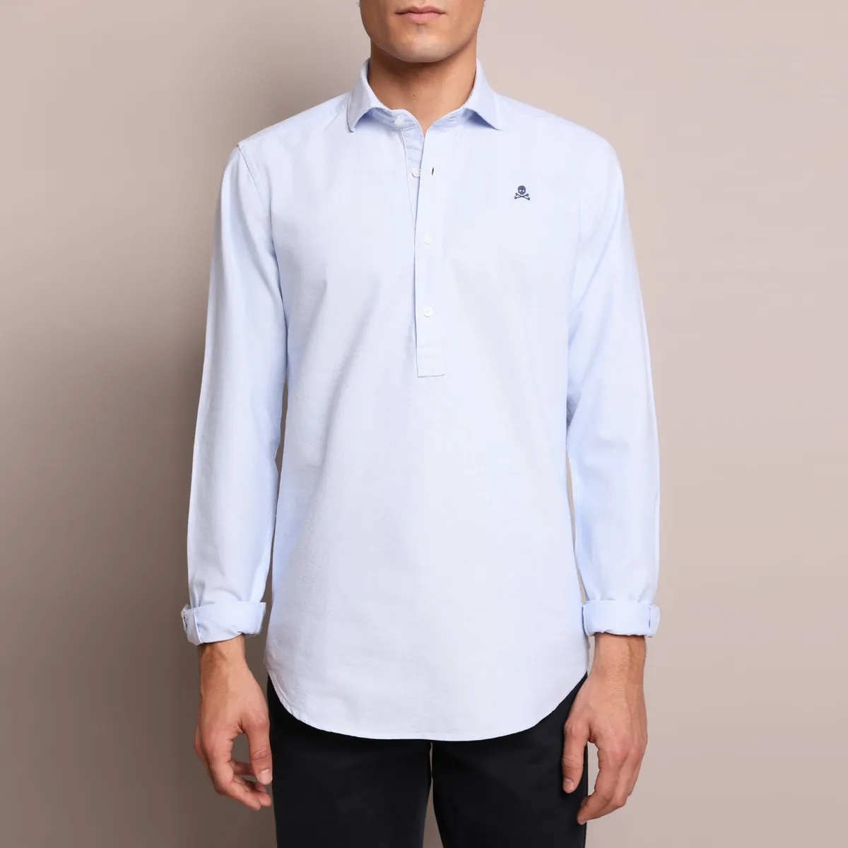 SCALPERS - Camisa Casual Manga Larga Algodón Hombre Scalpers