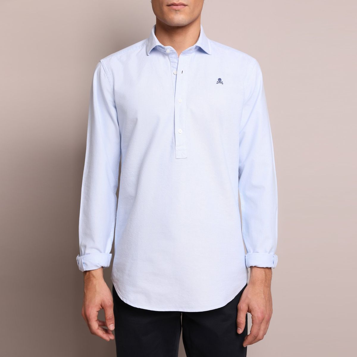 SCALPERS - Camisa Casual Manga Larga Algodón Hombre Scalpers
